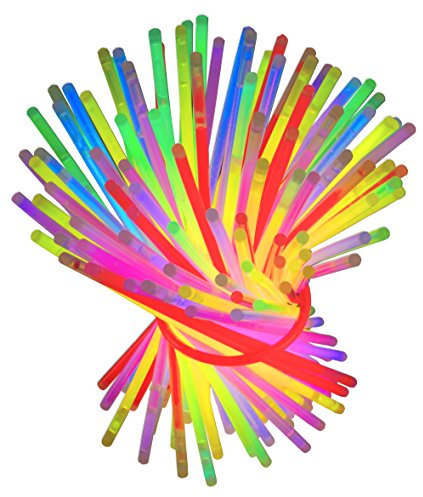Arm Knicklichter Party Set 100 Stück Leuchtstäbe Knicklichter Hochzeit Armbänder Bunt Gemischt Knicklicht Verbinder Leuchtstab Party Leuchtarmbänder Glow Sticks