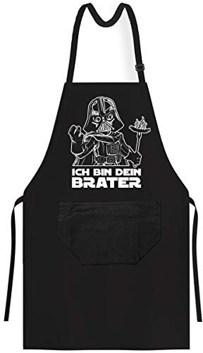 OM3® ICH-BIN-DEIN-BRATER - Grill-Schürze - PARODIE FUN - BBQ Küchenschürze für Erwachsene Unisex