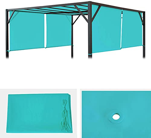 Mendler Ersatzbezug für Dach Pergola Pavillon Baia 3x3m - türkis-blau