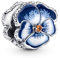 PANDORA MOMENTS Charm Blaue Garten-Stiefmütterchen Blume Silber 790777C02
