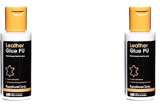 Leather Glue 50ml - Polyurethane & Water Based - Easy to Use, Strong & Extremely Flexible - Used for Repairing Leather. (Pack of 2)