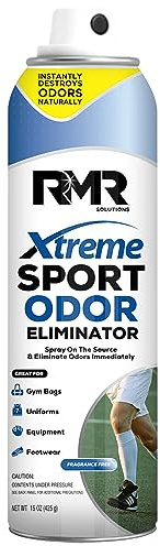 RMR Xtreme Sport Odor Eliminator Spray - Heavy-Duty Equipment, Uniform, Gym, and Shoe Deodorizer, 15 Ounces, Fragrance-Free