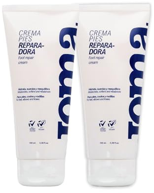 VALQUER Crema Reparadora de Pies | Hidratación Intensa y Suavidad para Piel Seca o Agrietada en Talones, Codos y Rodillas | Rápida Absorción con Manteca de Karité | 2 x 100 ml