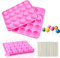 EVDZNA Cake Pop Molds Baking, 2 Pcs Silicone Lollipop Molds with 100 Pcs Cake Pop Sticks, for Candy Chocolate, Cake Pop Moulds Great for Hard Candy, Lollipop,Cake Pop and Party Cupcake