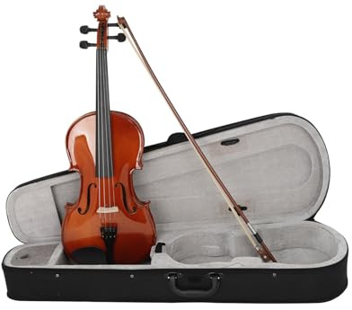 DOUDINGMAO Holz-Panel-Bratsche, handpoliert, Fichtenbratsche mit Schleifen und Tragetasche, professionelle 4/4-Bratsche zum Üben und Aufführungen