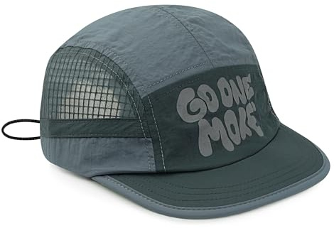 Clakllie Schnelltrocknend Short Brim Basecap Atmungsaktiv Mesh Baseball Cap Verstellbar Sonnenschutz Leichte Flat Brim Snapback Kappe Outdoor Running Kappe,BSSD2504-Grey