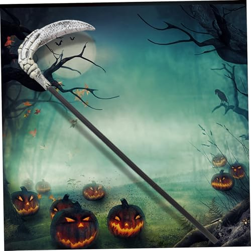 NIDONE 1PC Halloween Costumes Devil Sickle Fork Tricky Toy Halloween Props Detachable Party Cosplay Accessory For Kids And Adults(Sickle)