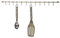 KitchenCraft Perchero de acero inoxidable para utensilios de cocina con 12 ganchos, 52 cm (20,5), en caja de regalo, plateado