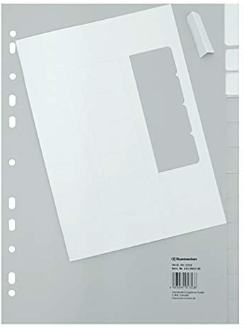 Soe Registre A4 1518 Pp 12pcs. avec Fenstertaben Intercalaires Classeur