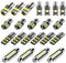 Justech Can-bus Error Free LED SMD Bulbs Kit Set Spare Parts for Car Interior Dome Map Door Courtesy License Plate Lights Festoon C5W T10 168 194 2825 Xenon-White