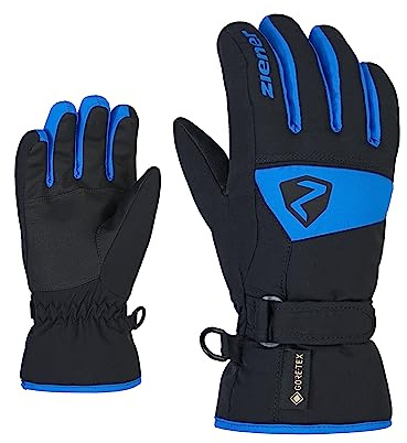 Ziener Lago GTX Glove - Guanti da sci per bambini, impermeabili, traspiranti, blu di Persia, taglia 5
