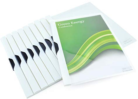 Rapesco 1594 ECO Klemmhefter, A4, Weiß, 10er Pack