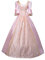 Routefuture Rétro Maxi Robe Femmes Arc À Volants Princesse Robe Gothique Robe De Cour Manches Longues Robe De Cocktail Soirée Cosplay Costume Halloween Swing Robe Père Noël (Rose,S)