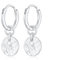 Elli Creolen Silber 925 Plättchen Ohrringe Damen Kreolen für Frauen Durchmesser 10mm mit Coin Anhänger 0305991722