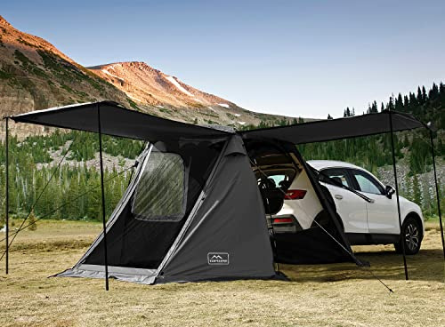 KAMPKEEPER SUV Car Tent, Tailgate Shade Awning Tent for Camping, Vehicle Camping Tents for Outdoor Travel (Black)