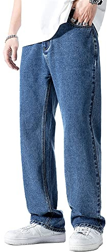 PARVENZA Herr Regular Fit Denim Jeans - Klassiska Raka Byxor, Hållbara, 5-Fickor, Bekväma Casual Byxor för Arbete, Skola, Resor & Dagligt Bruk - Finns i Storlekar 28-36, (DY06,XL)
