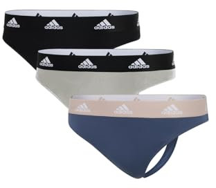 adidas Damen Thong (3PK) -Sport Active Comfort Cotton Unterwäsche, 932 Assorted, XXL (3er Pack)