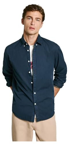Pepe Jeans Manley Camicia, Blu (Dulwich Blue), XXL Uomo
