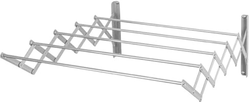 Tendedero Extensible de Pared Bisalla 100 cm con 5 Barras de tendido