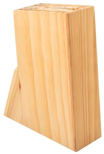 Cabilock Organizador Para Cuchillos De Cocina De Madera Natural Ranuras Protectoras Soporte Compacto Para Encimera Adecuado Para Mantener Utensilios Secos y Evitar Oxidación