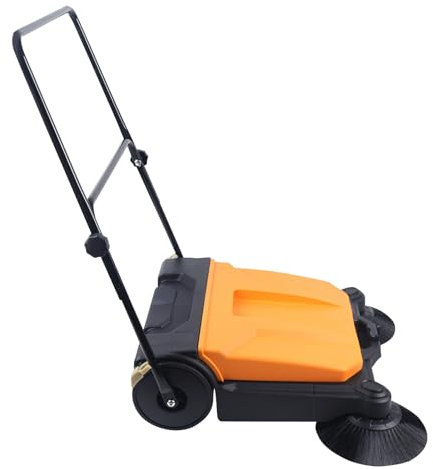 Barredora industrial plegable con escobas laterales de triple potencia, limpieza de suelos de arena de polvo, hierba, para carretera, jardín