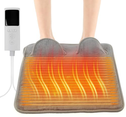 Scaldapiedi, coprigambe elettrico, con 9 livelli di temperatura e 4 timer, protezione da surriscaldamento con spegnimento automatico, lavabile in lavatrice per piedi, schiena e corpo intero per uomo e