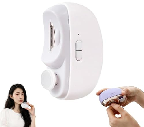 Coupe Ongle Electrique, 3 En 1 Coupe Ongle Lime Électrique, 2 Vitesses, Coupe-ongles électrique automatique avec Lumière LED, pour Bébé, Enfants, Adultes, Personnes Âgées (Blanc)