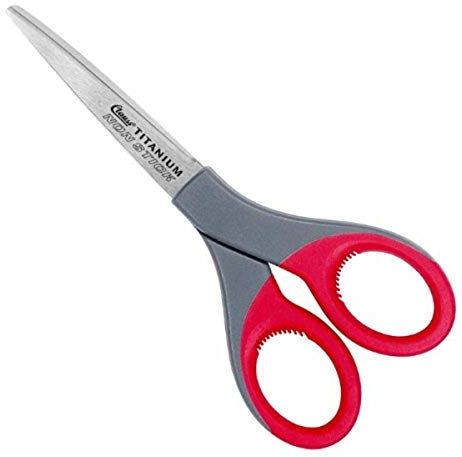 Clauss 18542 7-Inch Titanium Bonded Non-Stick Straight Scissor - Red/Grey