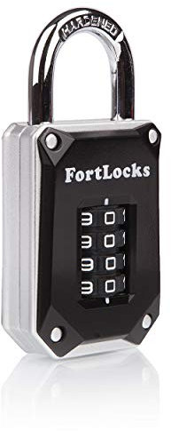 Zahlenschloss | 4-stelliges Vorhängeschloss mit Zahlencode aus Zinklegierung | Spindschloss | Wetterfestes Außenschloss | Schnittfest, hochbelastbar, gehärteter Stahl | 1 Stück, Silber
