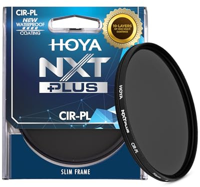 Hoya NXT Plus 62mm Polarizing Filter — Circular Polarizer with Waterproof Top-Coat, 10-Layer HMC Coatings, 1.72 Filter Factor for Faster AF, Low-Profile Aluminum Frame for Outdoor Photography