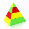 FunnyGoo Mofangge 4x4 Pyramid Triangle Pyraminx Magic Cube Speed Puzzle Cube with One Display Stand (Stickerless)