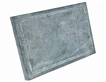 Pierre naturelle Ollaire épaisseur 2 cm de rechange pour grill de lave pour barbecue grill viande légumes poisson fabriqué en italie 20x30x2 cm
