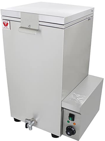 Beeketal 'GBA70' Profi Gastro Geflügel Brühautomat aus Edelstahl mit 70 Liter Kapazität, Brühkessel mit entnehmbarem Brühkorb, Wasser Ablaufhahn und einstellbarer Temperatur