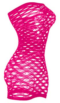 ds. distinctive style Lingerie a rete da donna Body senza spalline da notte Chemise taglia unica per donna - Magenta