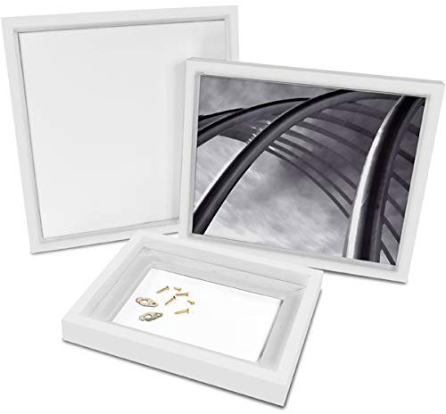Besthobby Bilderrahmen für Keilrahmen - weiß (28x34cm (24x30cm)) Bilderrahmen Keilrahmenbilder Leinwand Hochzeit Künstlerbedarf Bild Rahmen