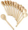 Ulanik Unfinished Wooden Spoons for Craft Toddler Montessori Toys for 3+ Year Olds Baby Fine Motor Toys Wooden Games for Sensory Play Scooping & DIY — 12 pcs