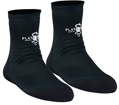 Playwell Chaussettes pour arts martiaux/MMA, Tatami Mat Grappling – Noir/noir (M)