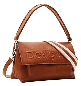 Desigual sac à main sac à épaule bandoulière Half Logo 24 Across Body Bag Carmine brun