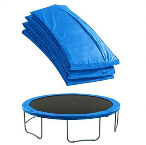 Trampolin Randabdeckung | Ø 244cm 305cm UV-beständig Federabdeckung Outdoor Wetterschutzplane Trampolinschutz für Gartentrampoline Blau