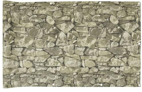 vidaXL Garten-Sichtschutz Steinoptik Grau 500x90 cm PVC