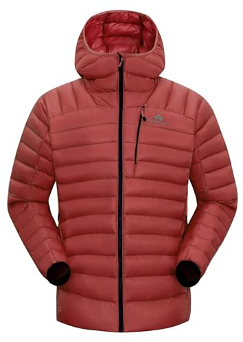 Pioneer Camp Piumino da uomo outdoor 850FP 90% piumino impermeabile con fodera a K grigia leggera per alpinismo, sci, trekking, Haute Red, XL