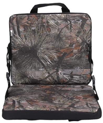 Pssopp Cojín de Estadio Portátil, Almohadilla de Asiento a Prueba de Agua Plegable con Patrón de Aguja de Pino para Eventos Al Aire Libre.