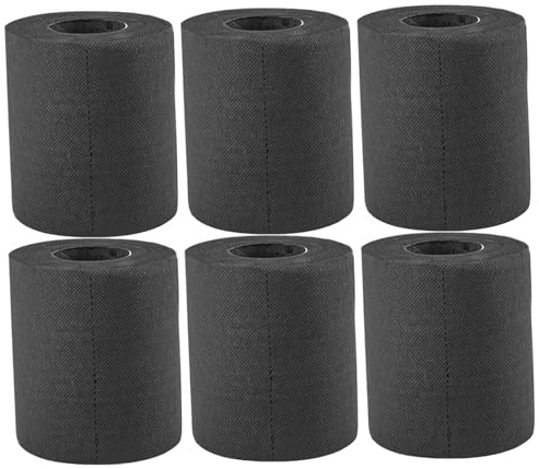 Rollo de toalla de papel absorbente suave de 4 capas de papel higiénico negro de 6 uds para el hogar, baño, cocina y oficina