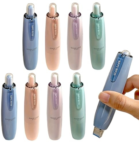 UYVPAER 8 Rouleaux De Ruban Adhésif Double Face Stylo, Colle Photo Stylo Adhésif Double Face Pour Photos, Scrapbooking, Albums Photo (8Pcs)