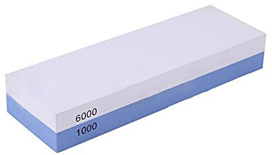 NUZAMAS Premium cuchillo afilado piedra 2 lado arena 1000/6000 piedra de afilar cocina-afilador de cuchillos Waterstone base antideslizante