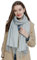 DonDon Schal Damen Winter Wollschal Winterschal warm weich 185 x 65 cm hellgrau