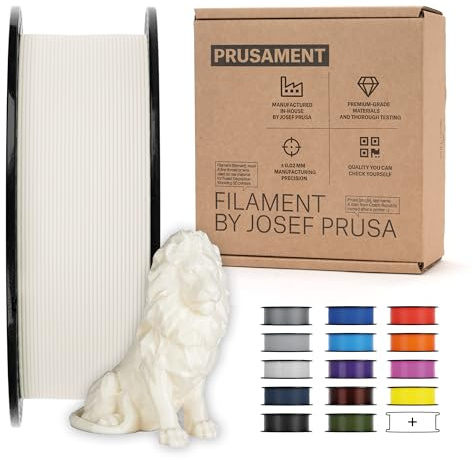 Prusament Vanilleweiß, PLA-Filament, 1,75 mm, 1 kg Spule, Durchmessertoleranz +/- 0,02 mm