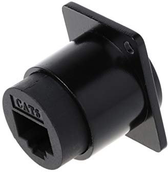 luosh D-type Module RJ45 Socket Cable Female Signal Connector Cat6 Panel Mount Network Ethernet Extension Interface Adapter