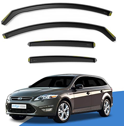 EdgeVisors Wind Deflectors for Ford Mondeo MK4 Door 5 Door Estate 4pc | 4pc Set, In-Channel Rain Guards & Accessories