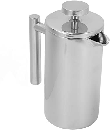 Cafetera De Prensa Francesa De Acero Inoxidable, Cafetera De Prensa Francesa De Doble Capa, Cafetera De Prensa Francesa Portátil Para El Hogar, Viajes De Camping Al Aire Libre(350ml)